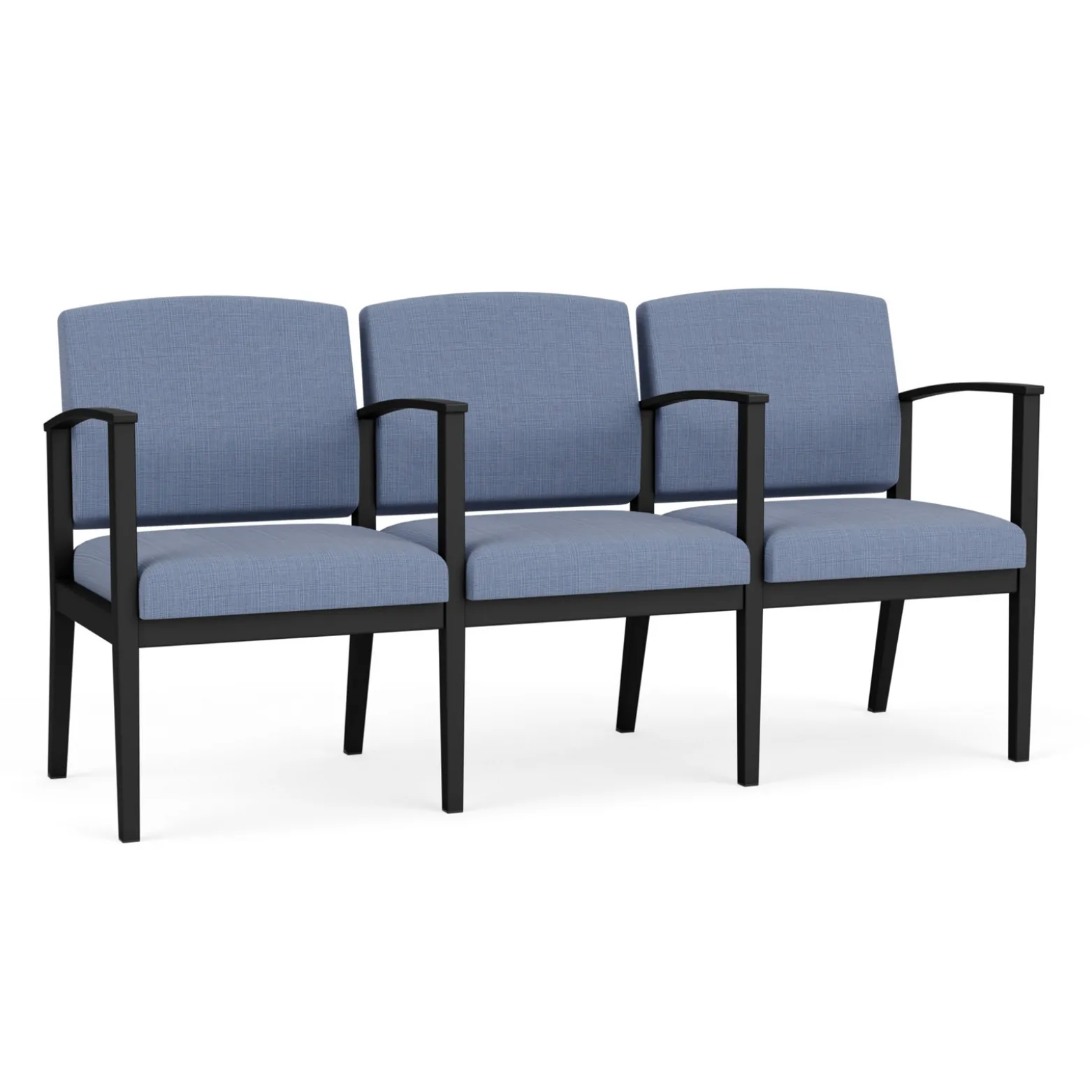 Mason Street Steel 3-Seater With Center Arms In Premium Upholstery