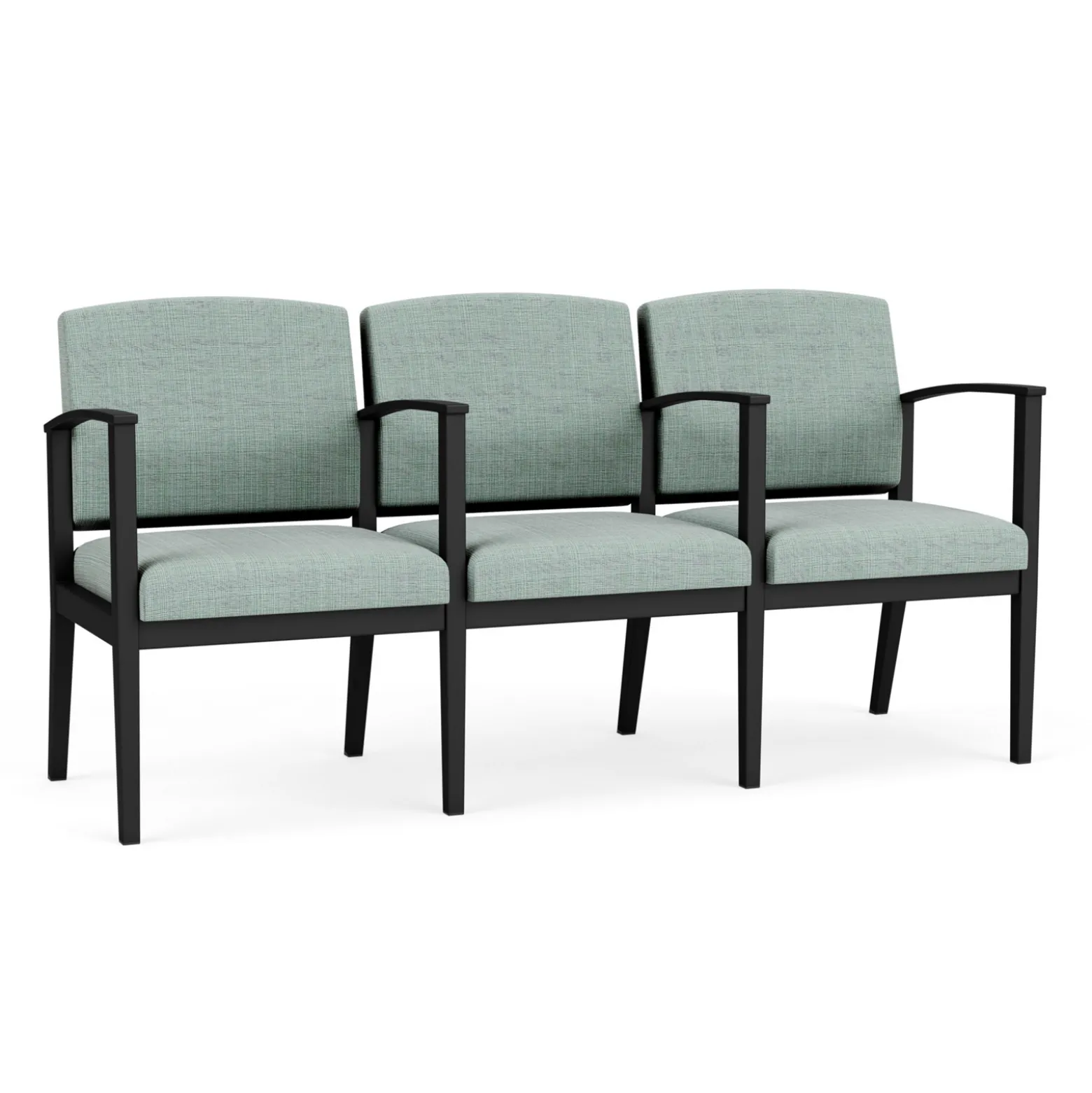 Mason Street Steel 3-Seater With Center Arms In Premium Upholstery