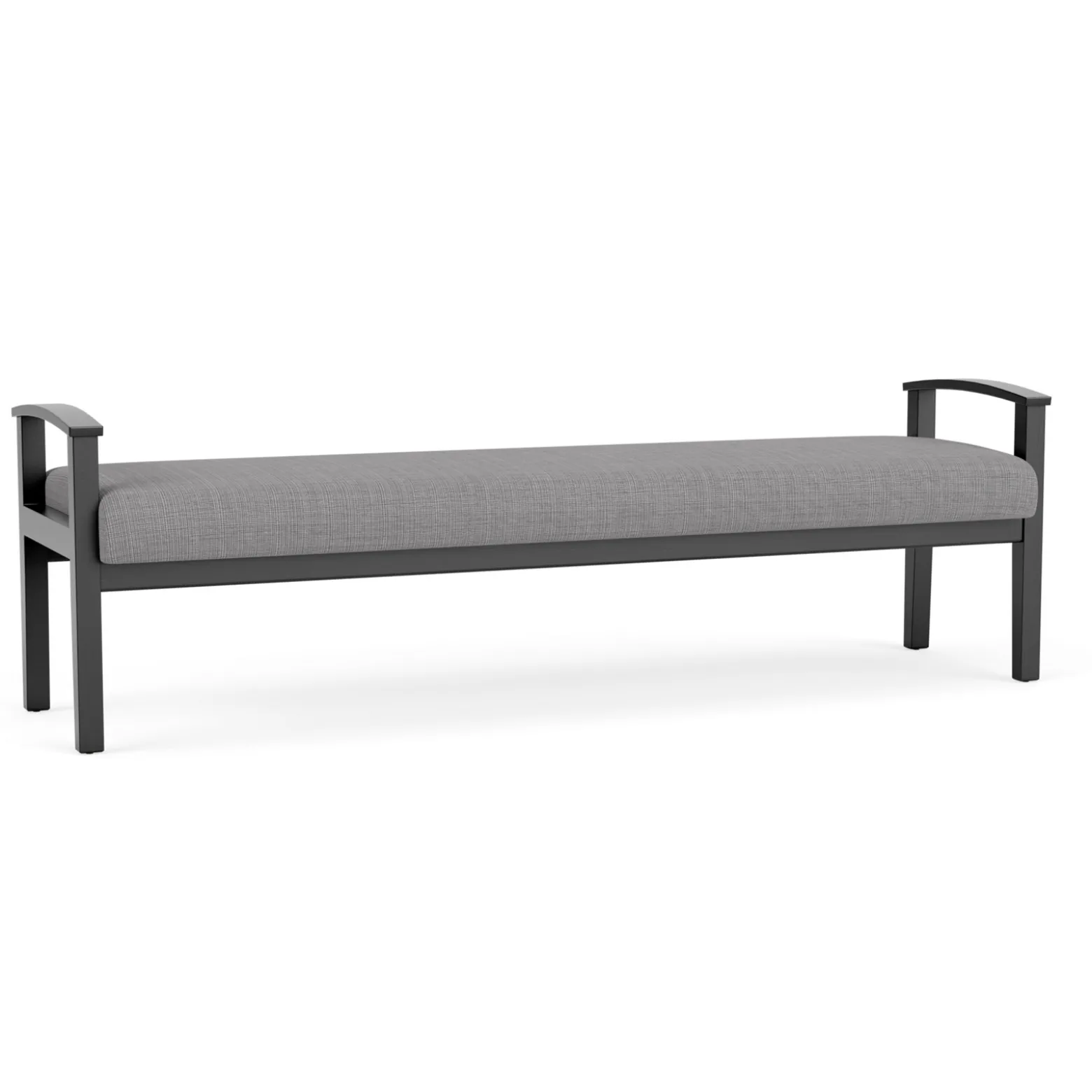 Mason Street Wood 3 Seat Bench in Premium Upholstery