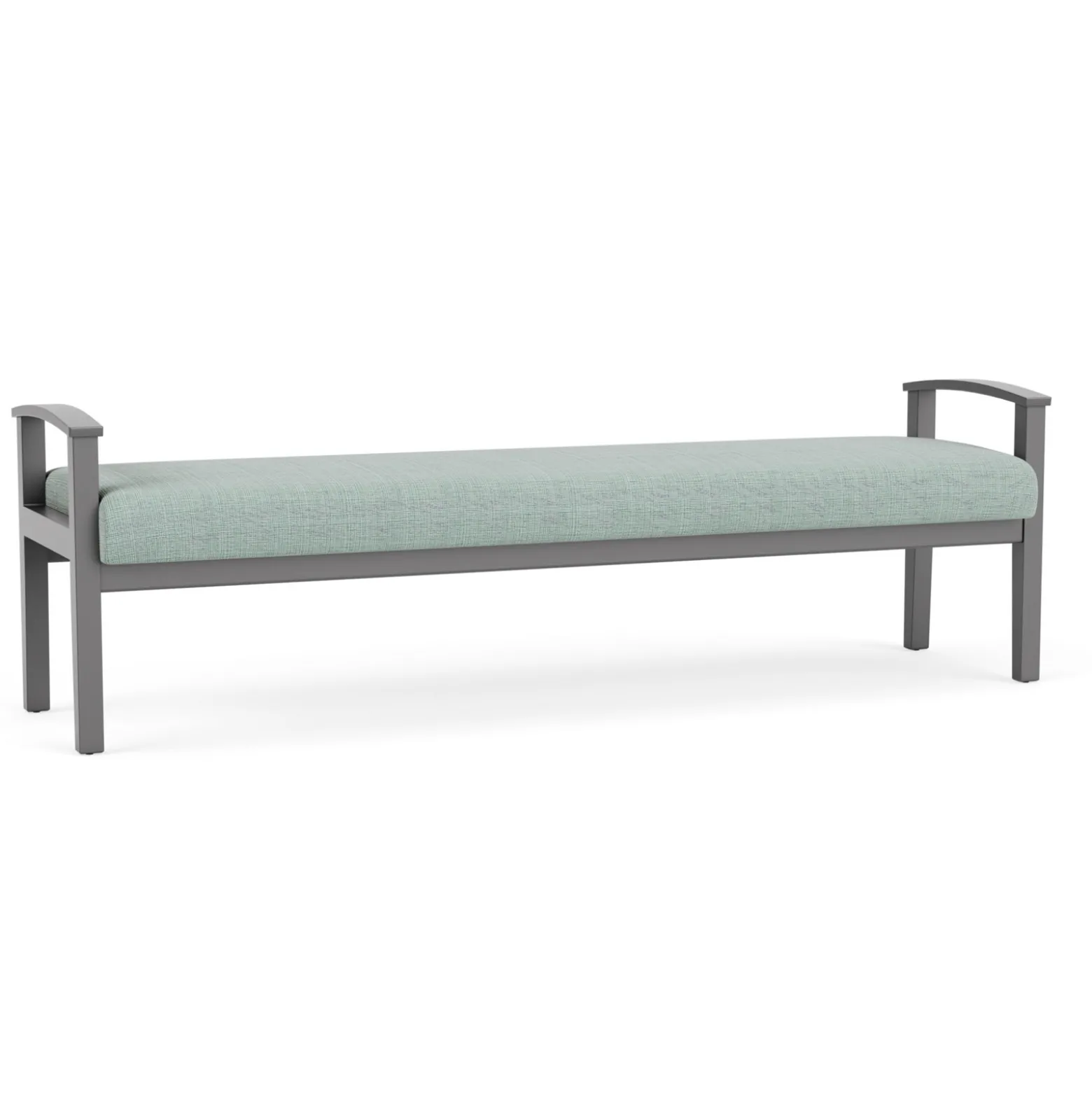 Mason Street Wood 3 Seat Bench in Premium Upholstery