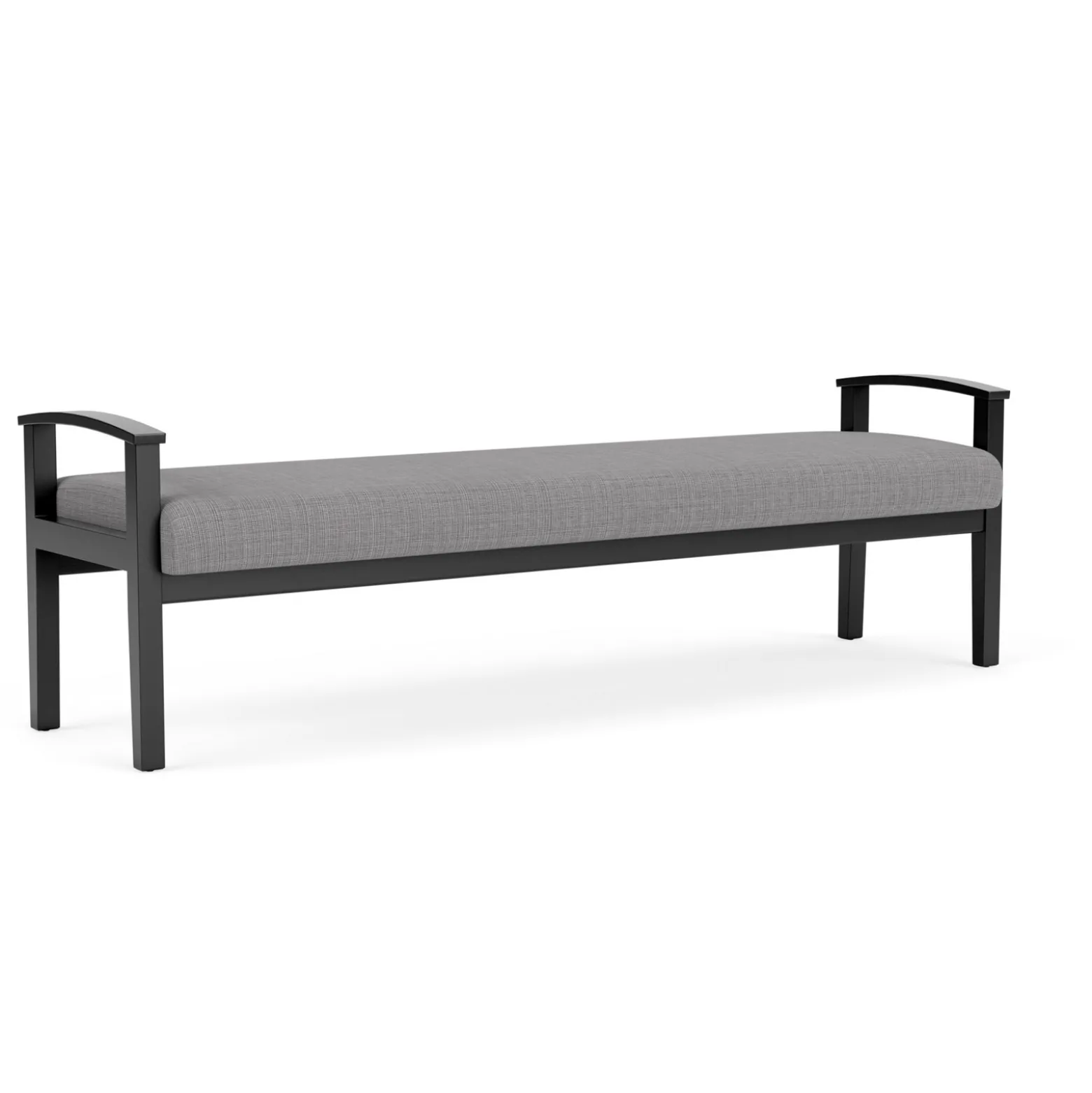 Mason Street Wood 3 Seat Bench in Premium Upholstery