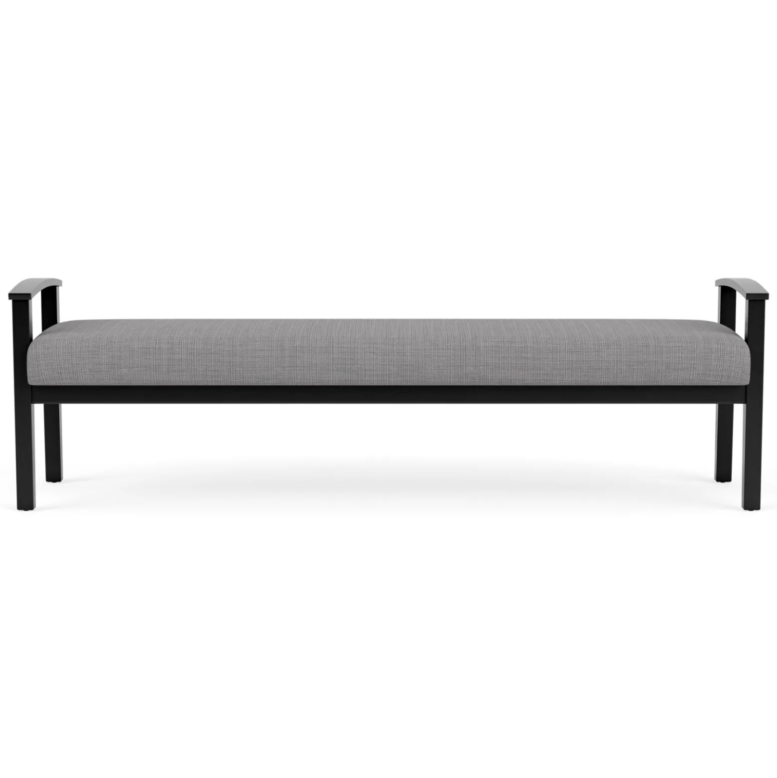Mason Street Wood 3 Seat Bench in Premium Upholstery