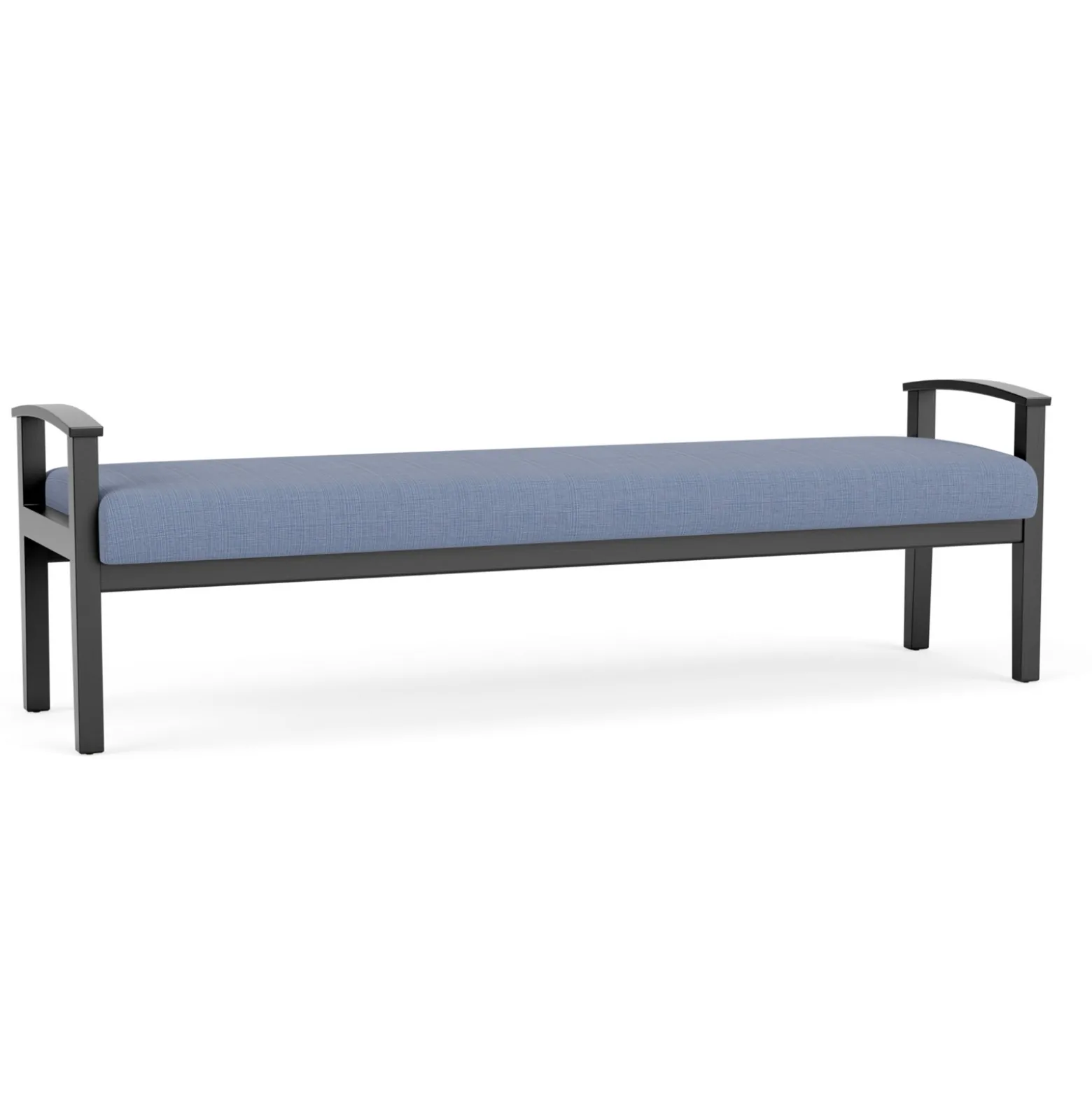 Mason Street Wood 3 Seat Bench in Premium Upholstery