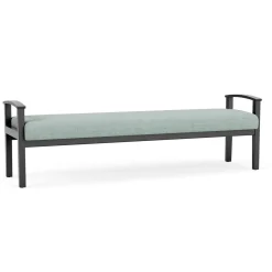 Mason Street Wood 3 Seat Bench in Premium Upholstery