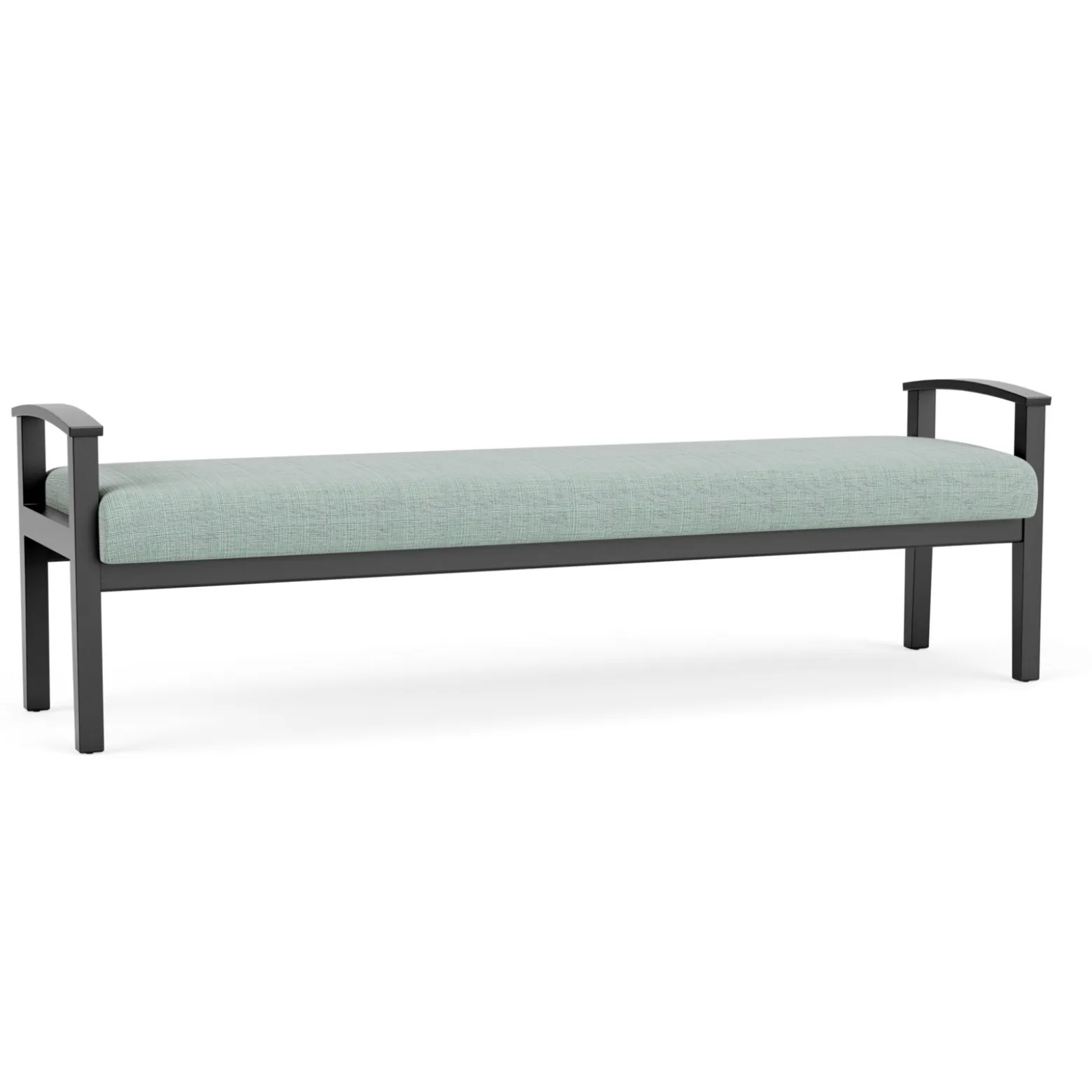 Mason Street Wood 3 Seat Bench in Premium Upholstery