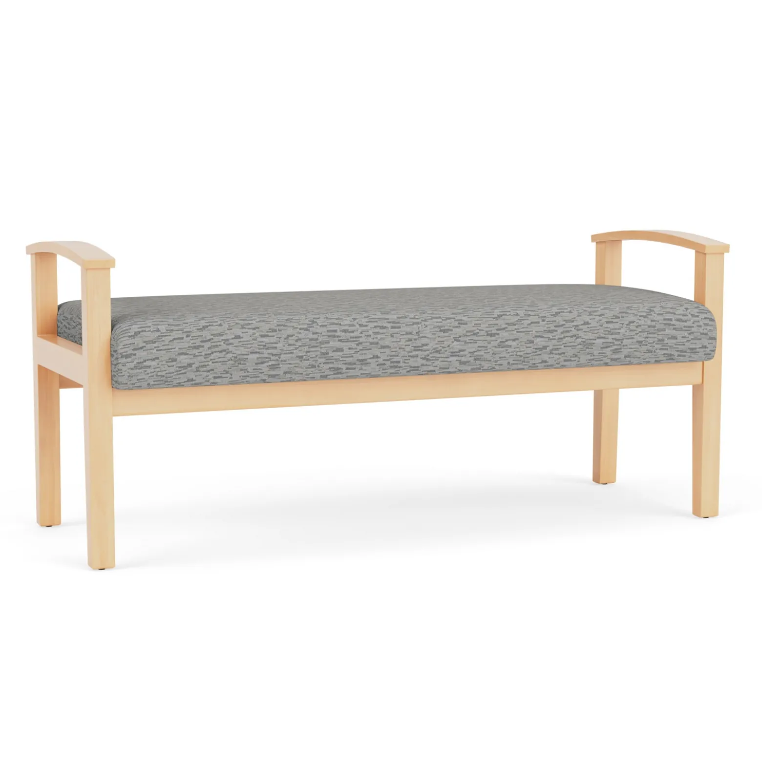 Mason Street Wood 2 Seat Bench in Standard Upholstery