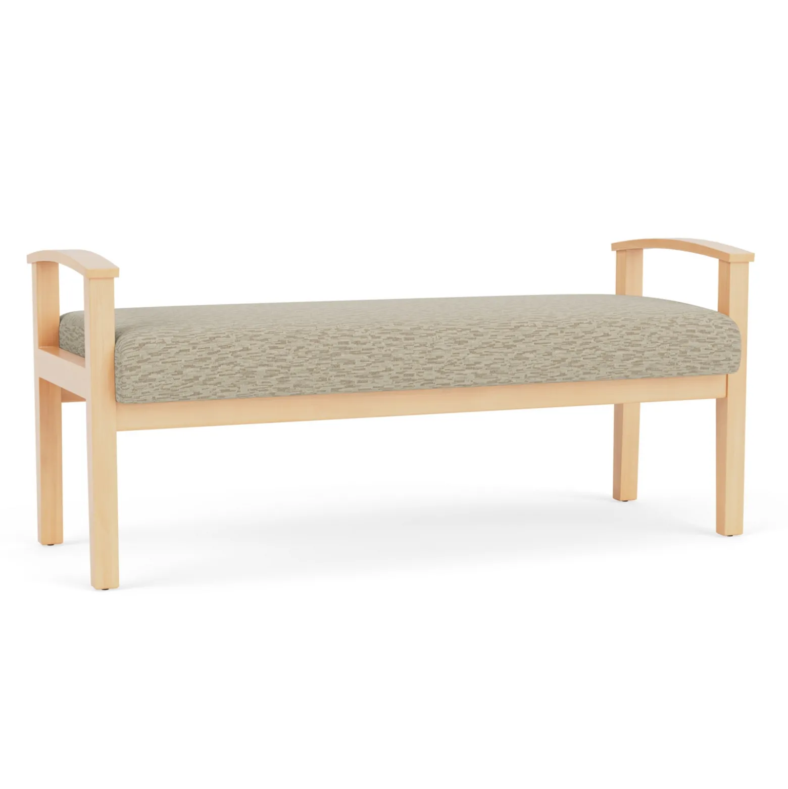 Mason Street Wood 2 Seat Bench in Standard Upholstery