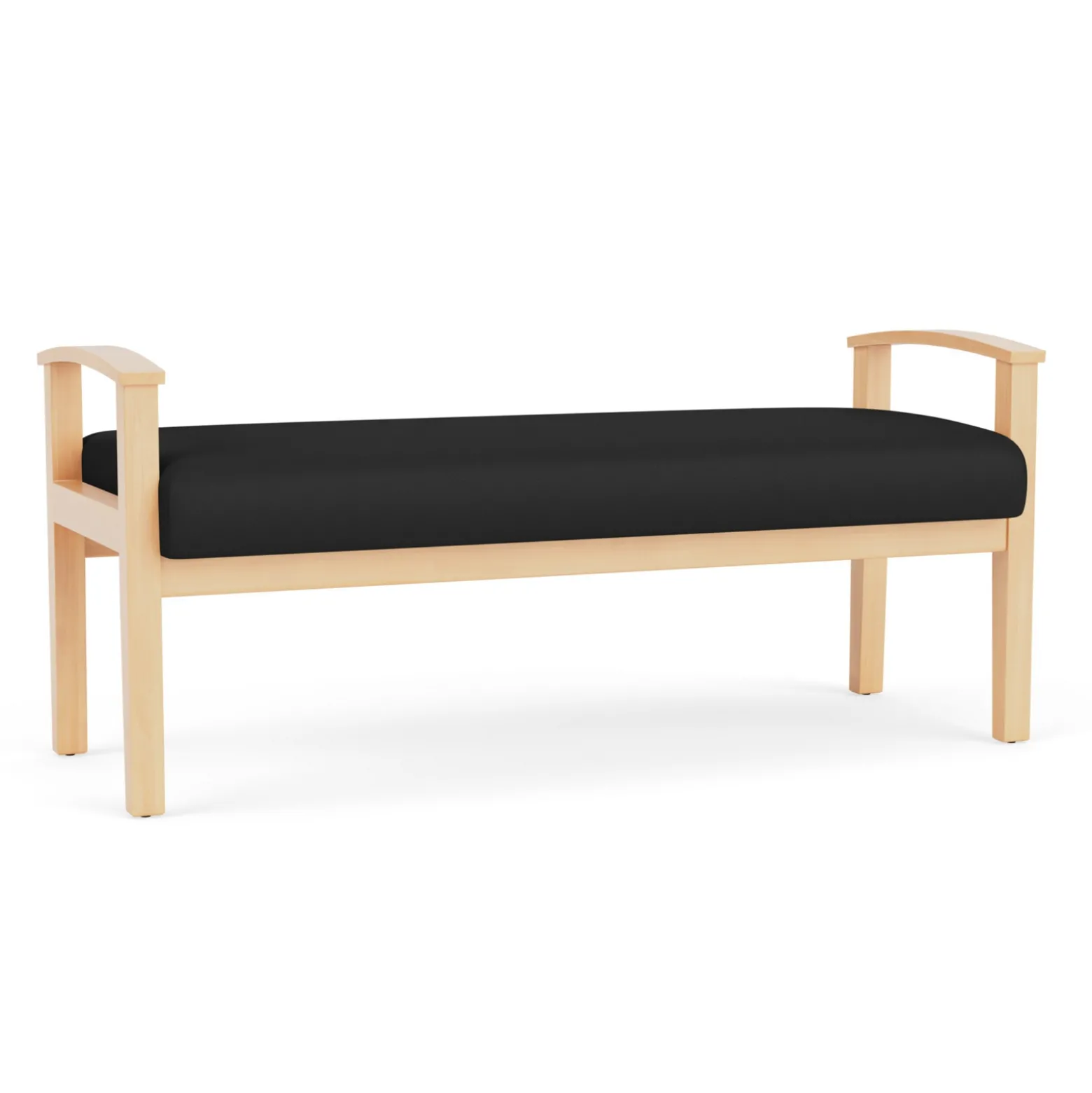 Mason Street Wood 2 Seat Bench in Standard Upholstery