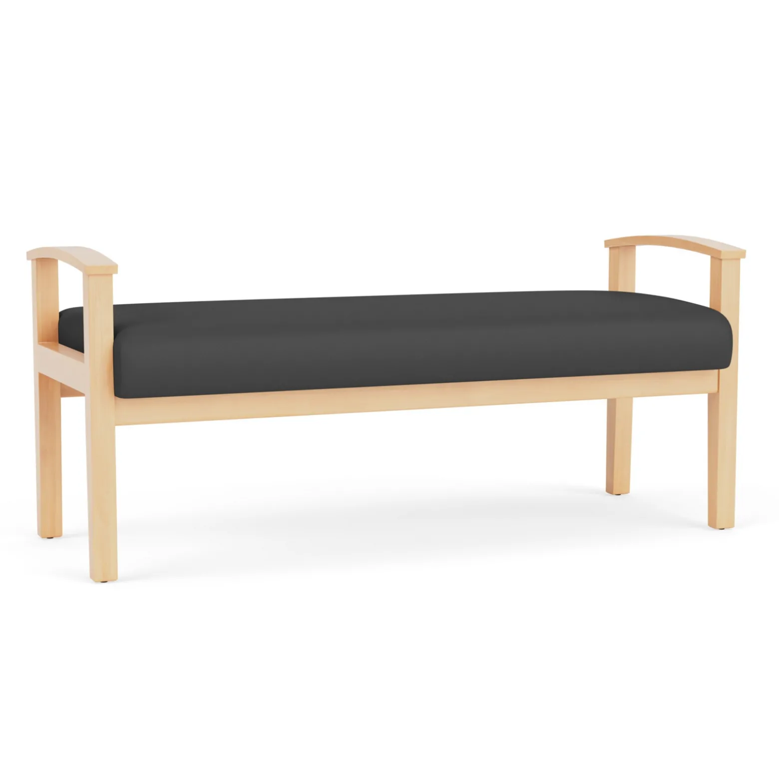 Mason Street Wood 2 Seat Bench in Standard Upholstery