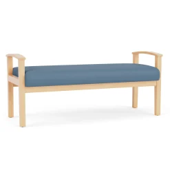 Mason Street Wood 2 Seat Bench in Standard Upholstery