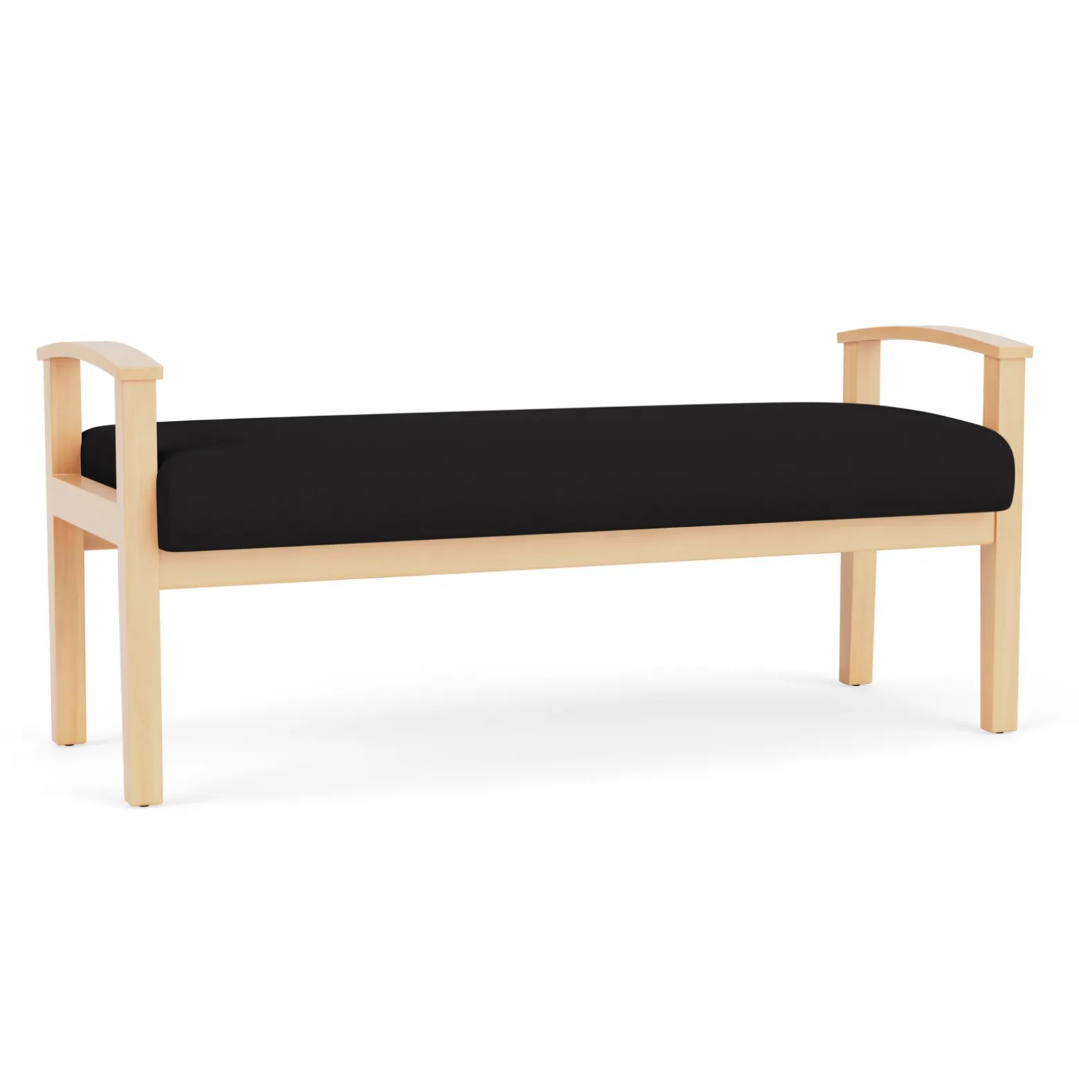 Mason Street Wood 2 Seat Bench in Standard Upholstery