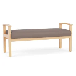 Mason Street Wood 2 Seat Bench in Standard Upholstery