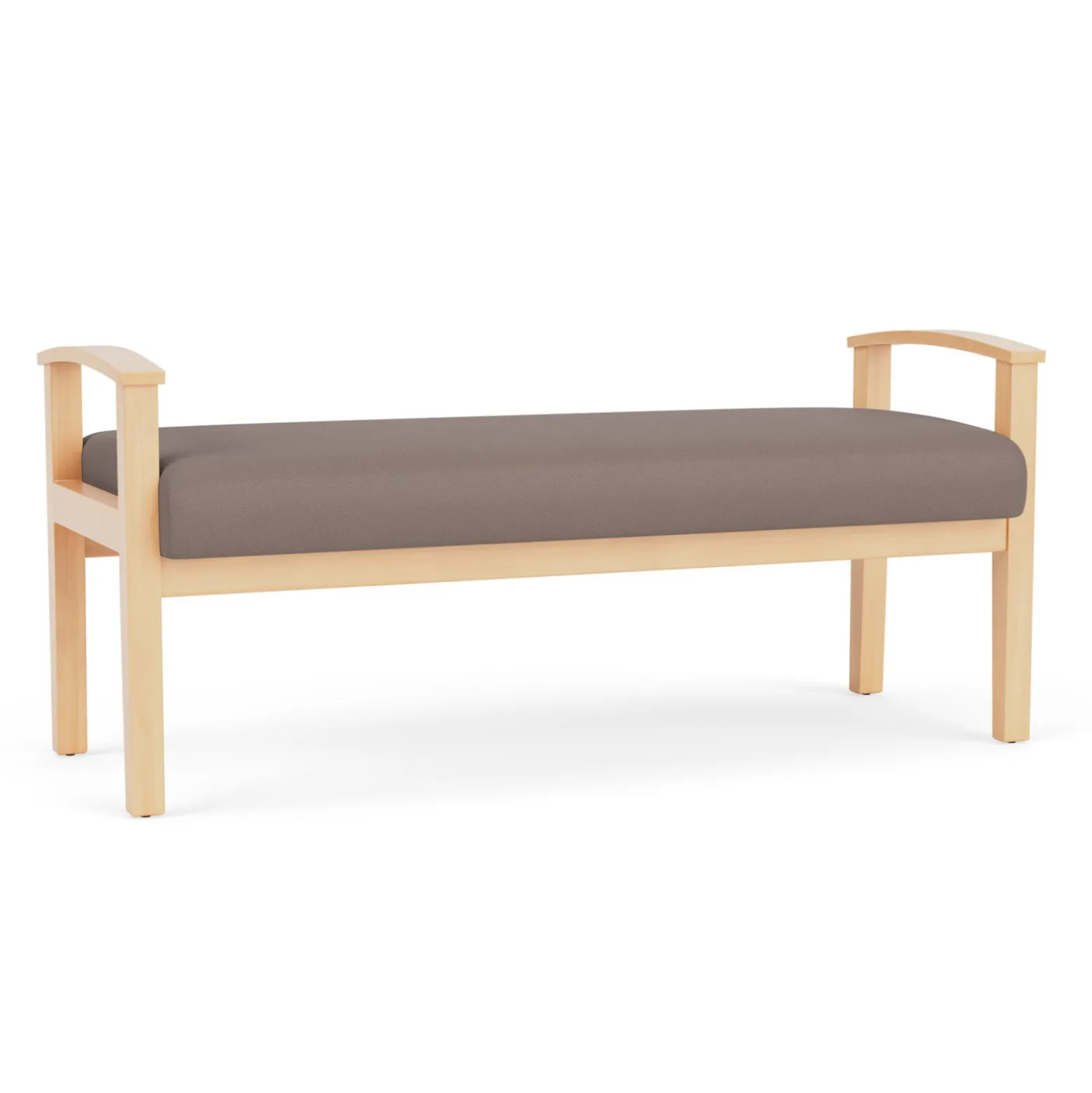 Mason Street Wood 2 Seat Bench in Standard Upholstery