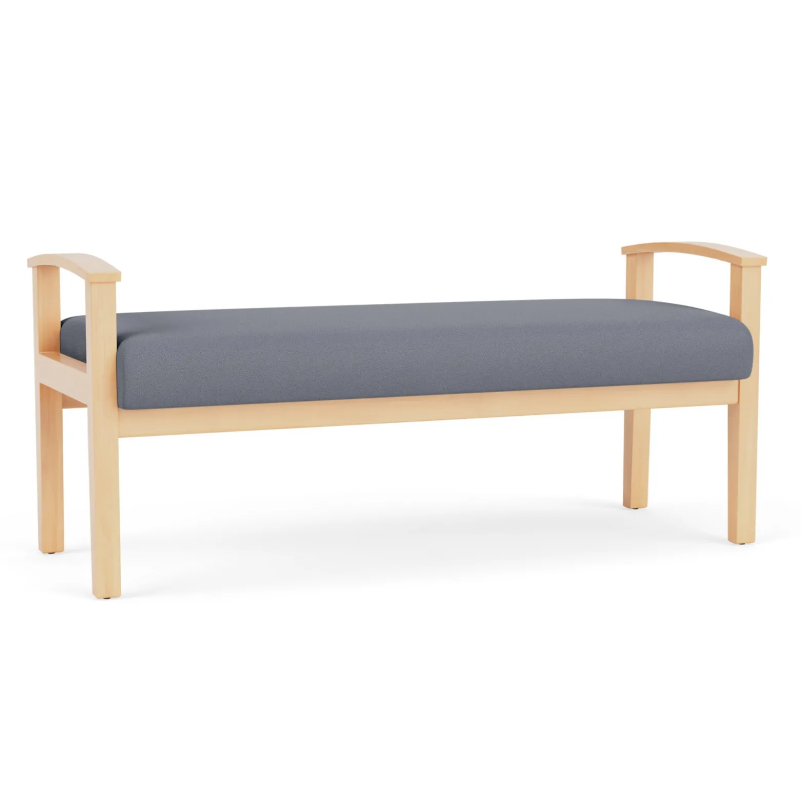 Mason Street Wood 2 Seat Bench in Standard Upholstery