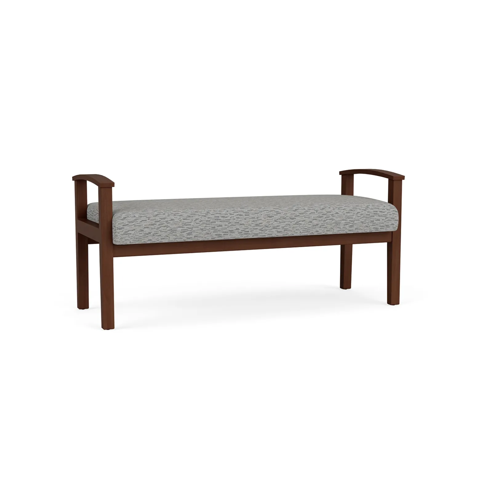 Mason Street Wood 2 Seat Bench in Standard Upholstery