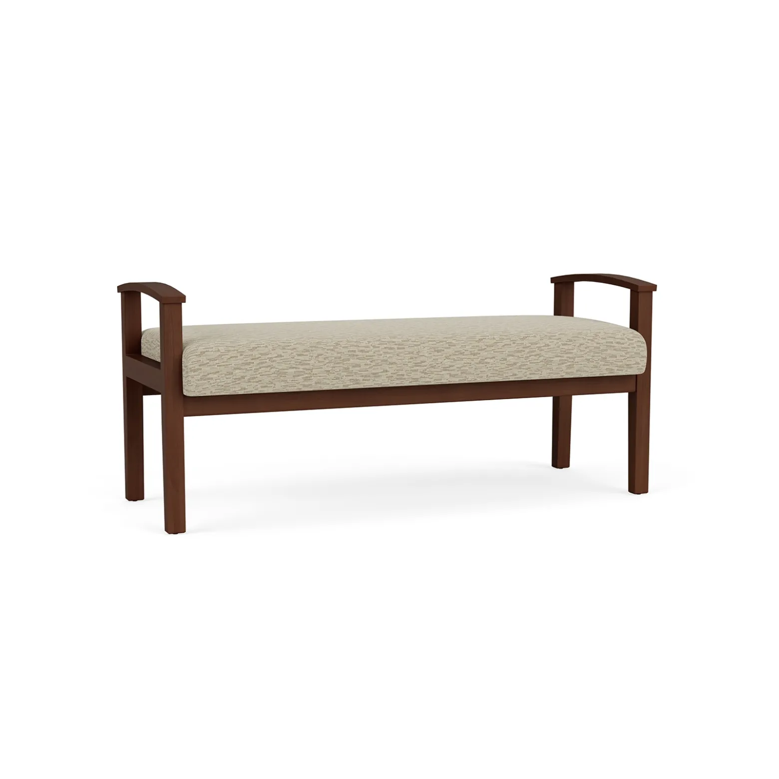 Mason Street Wood 2 Seat Bench in Standard Upholstery