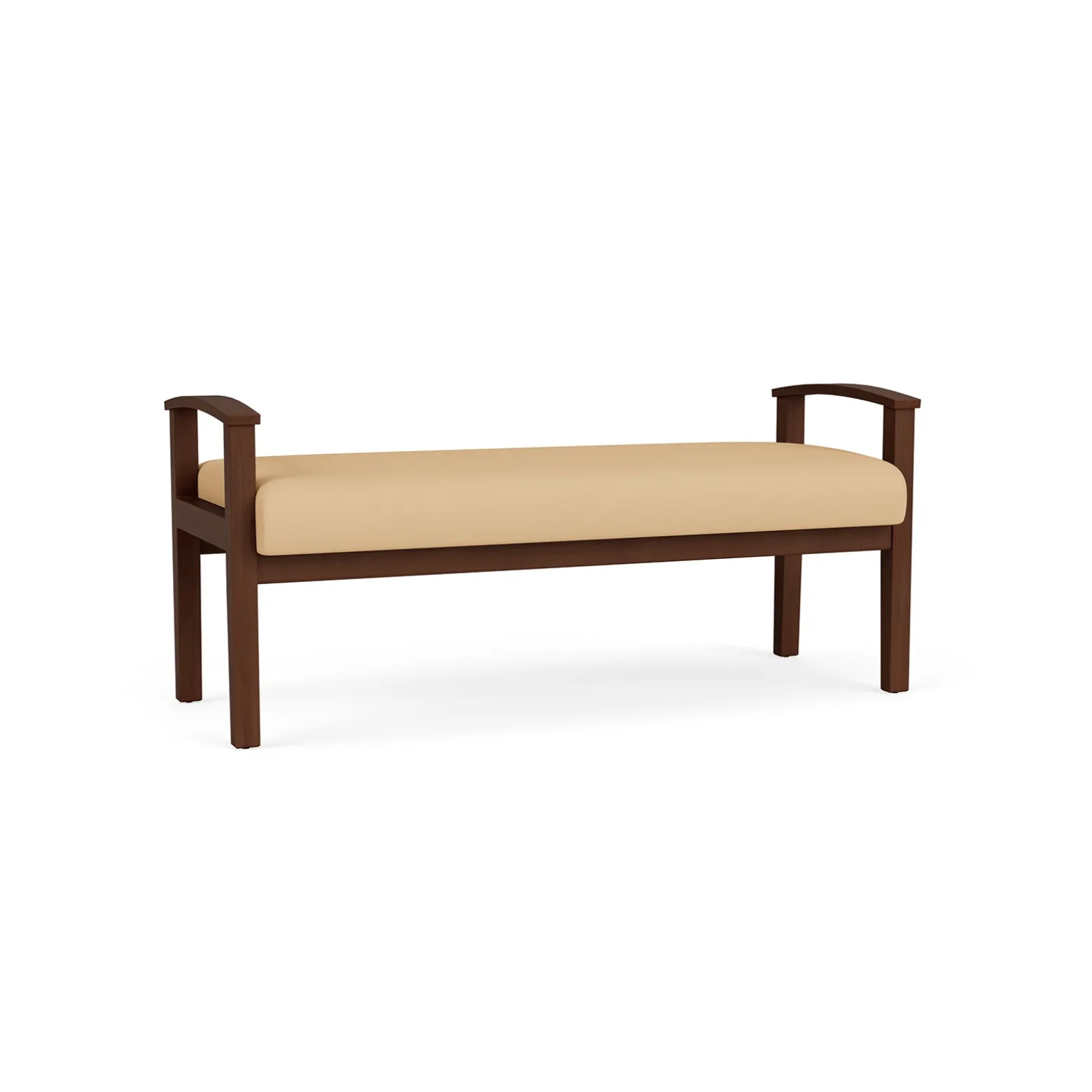 Mason Street Wood 2 Seat Bench in Standard Upholstery