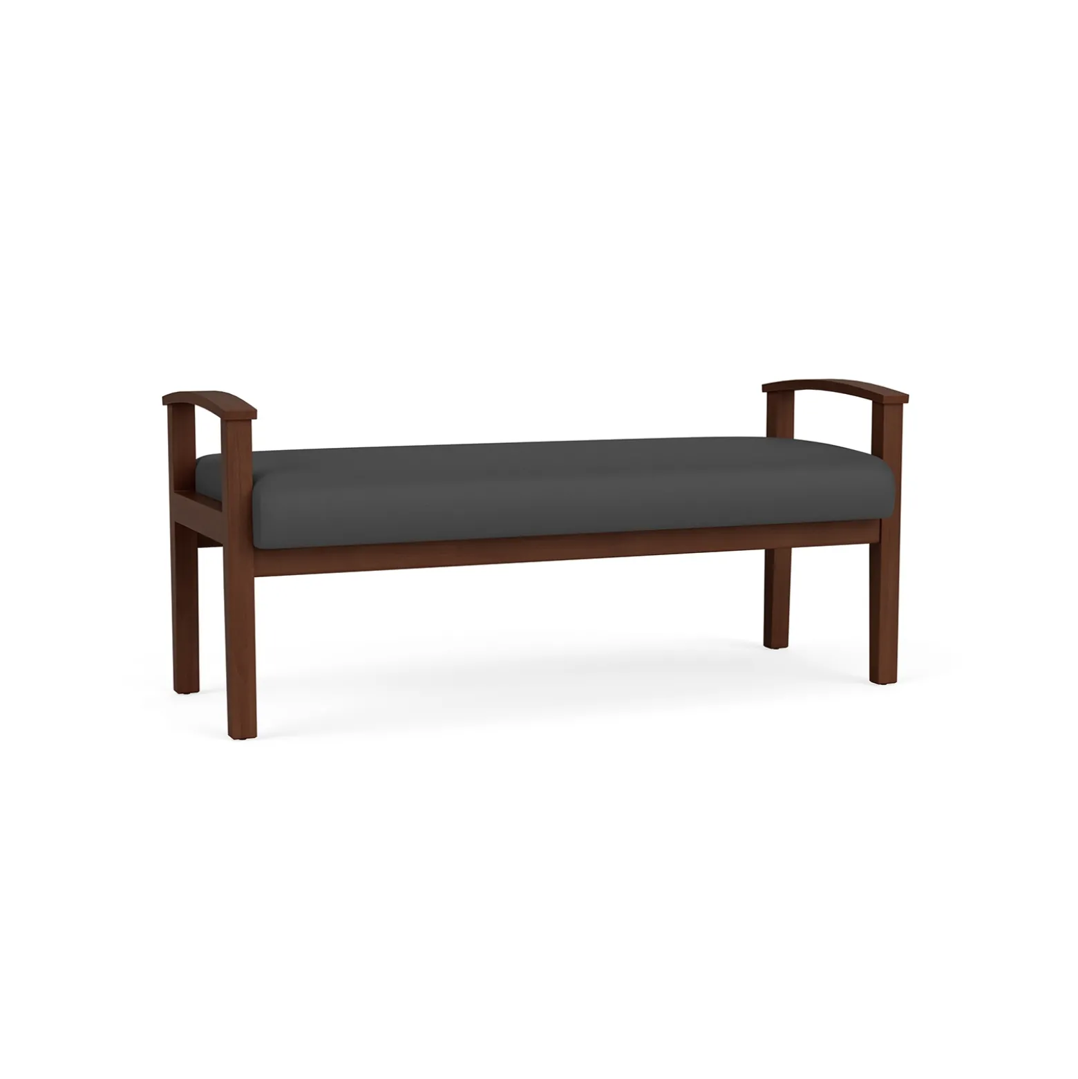 Mason Street Wood 2 Seat Bench in Standard Upholstery