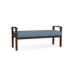 Mason Street Wood 2 Seat Bench in Standard Upholstery