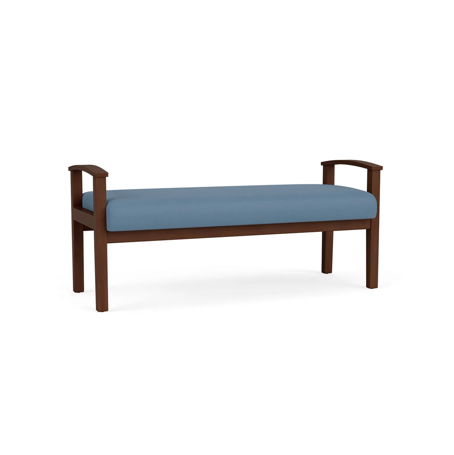 Mason Street Wood 2 Seat Bench in Standard Upholstery