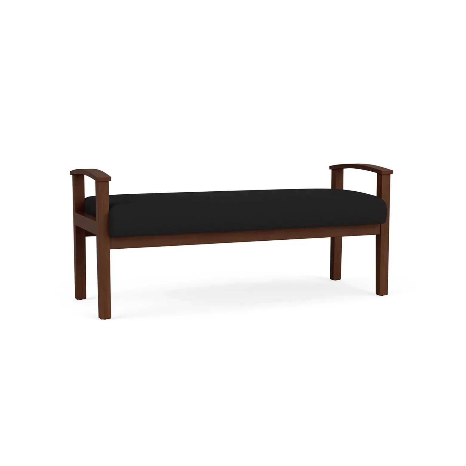 Mason Street Wood 2 Seat Bench in Standard Upholstery