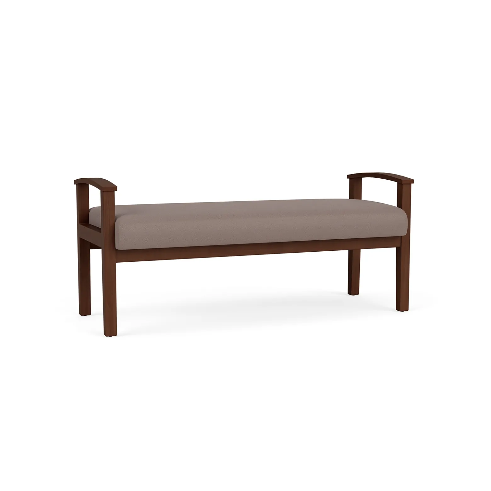 Mason Street Wood 2 Seat Bench in Standard Upholstery