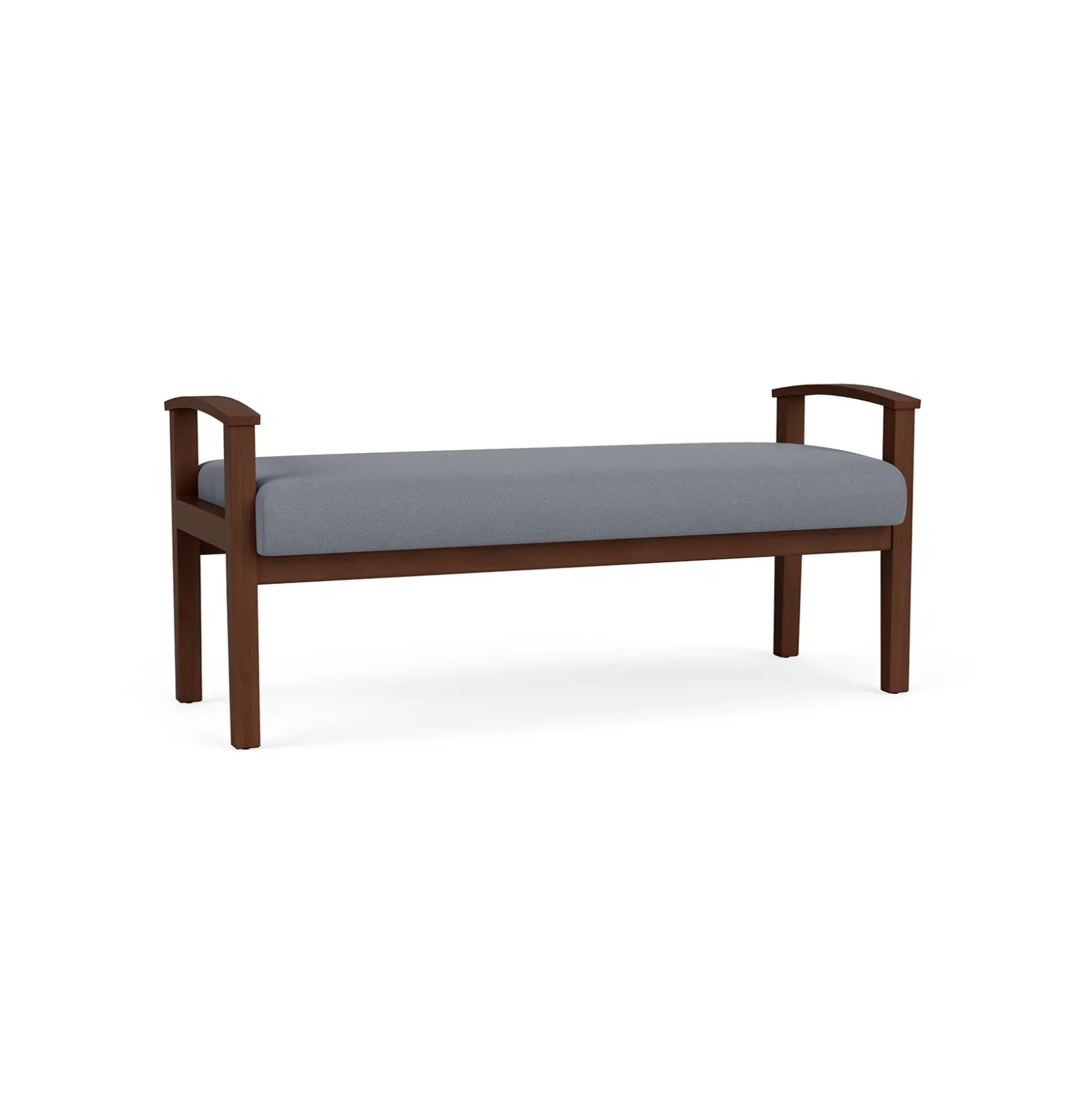 Mason Street Wood 2 Seat Bench in Standard Upholstery