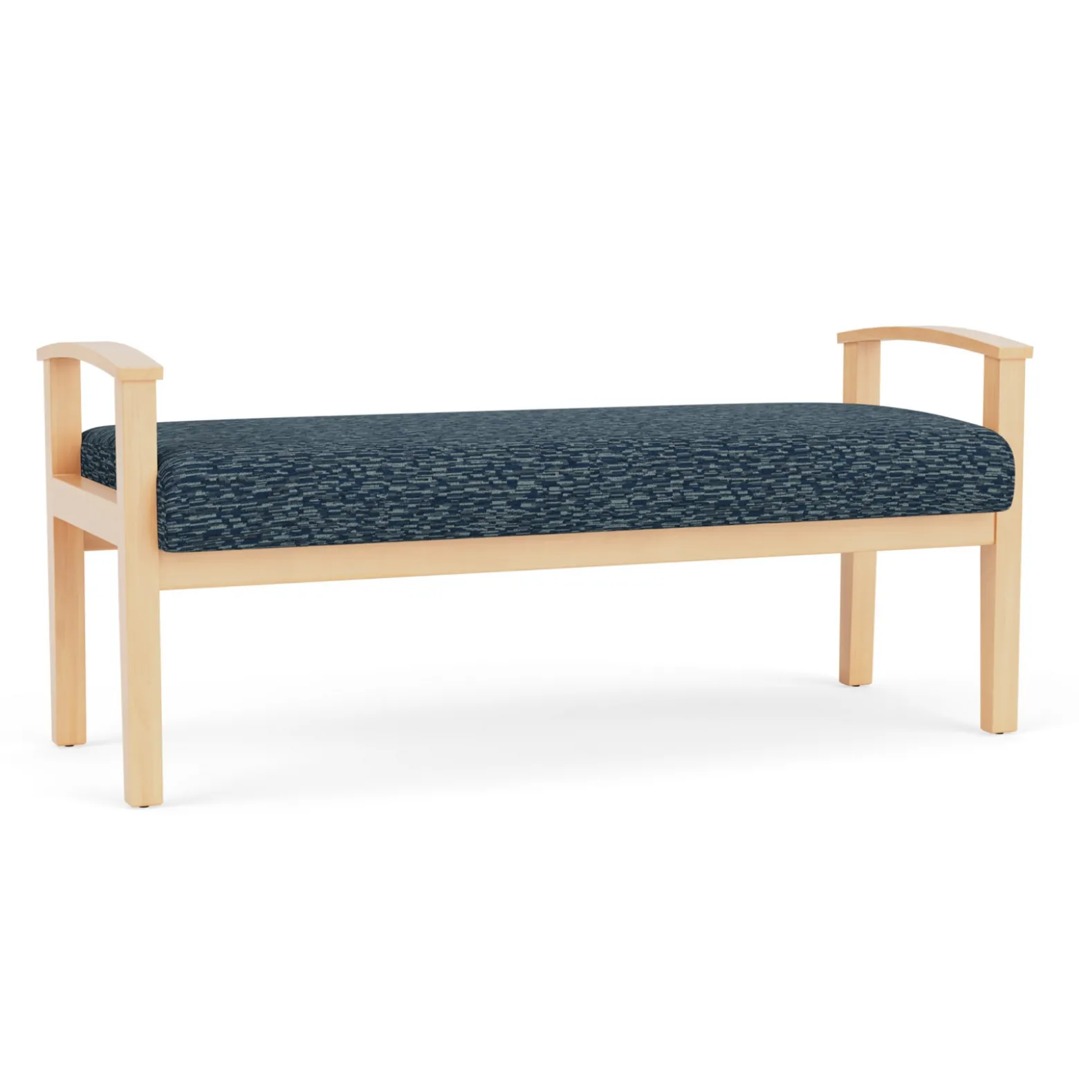 Mason Street Wood 2 Seat Bench in Standard Upholstery