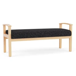 Mason Street Wood 2 Seat Bench in Standard Upholstery