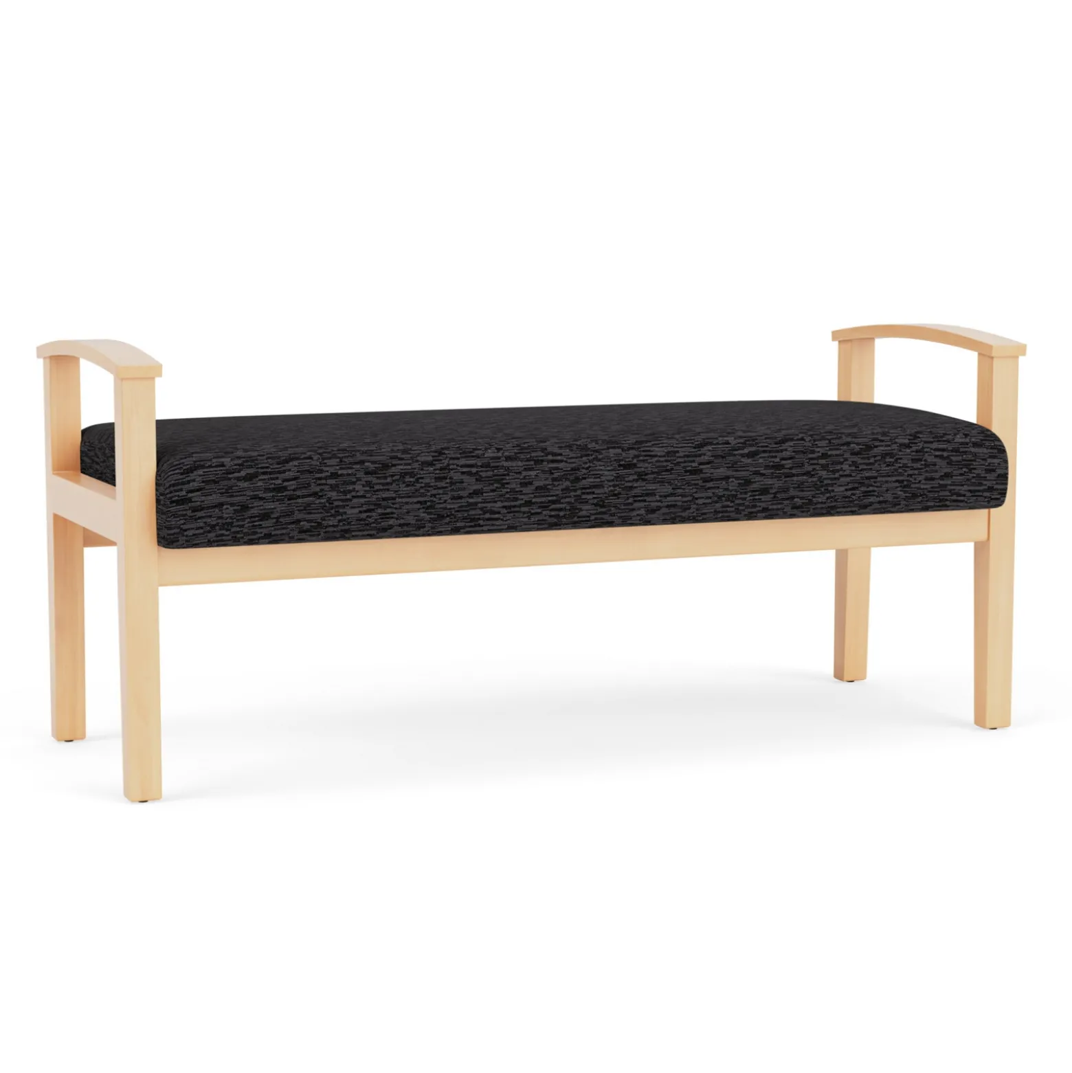 Mason Street Wood 2 Seat Bench in Standard Upholstery