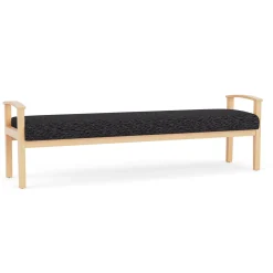 Mason Street Wood 3 Seat Bench in Standard Upholstery