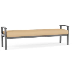 Mason Street Wood 3 Seat Bench in Standard Upholstery