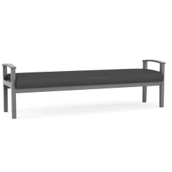 Mason Street Wood 3 Seat Bench in Standard Upholstery