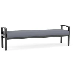 Mason Street Wood 3 Seat Bench in Standard Upholstery