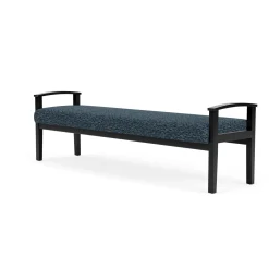 Mason Street Wood 3 Seat Bench in Standard Upholstery