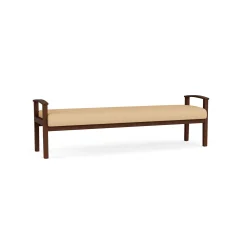 Mason Street Wood 3 Seat Bench in Standard Upholstery