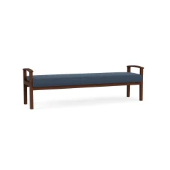 Mason Street Wood 3 Seat Bench in Standard Upholstery