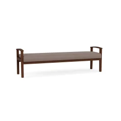 Mason Street Wood 3 Seat Bench in Standard Upholstery