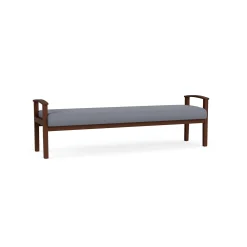 Mason Street Wood 3 Seat Bench in Standard Upholstery