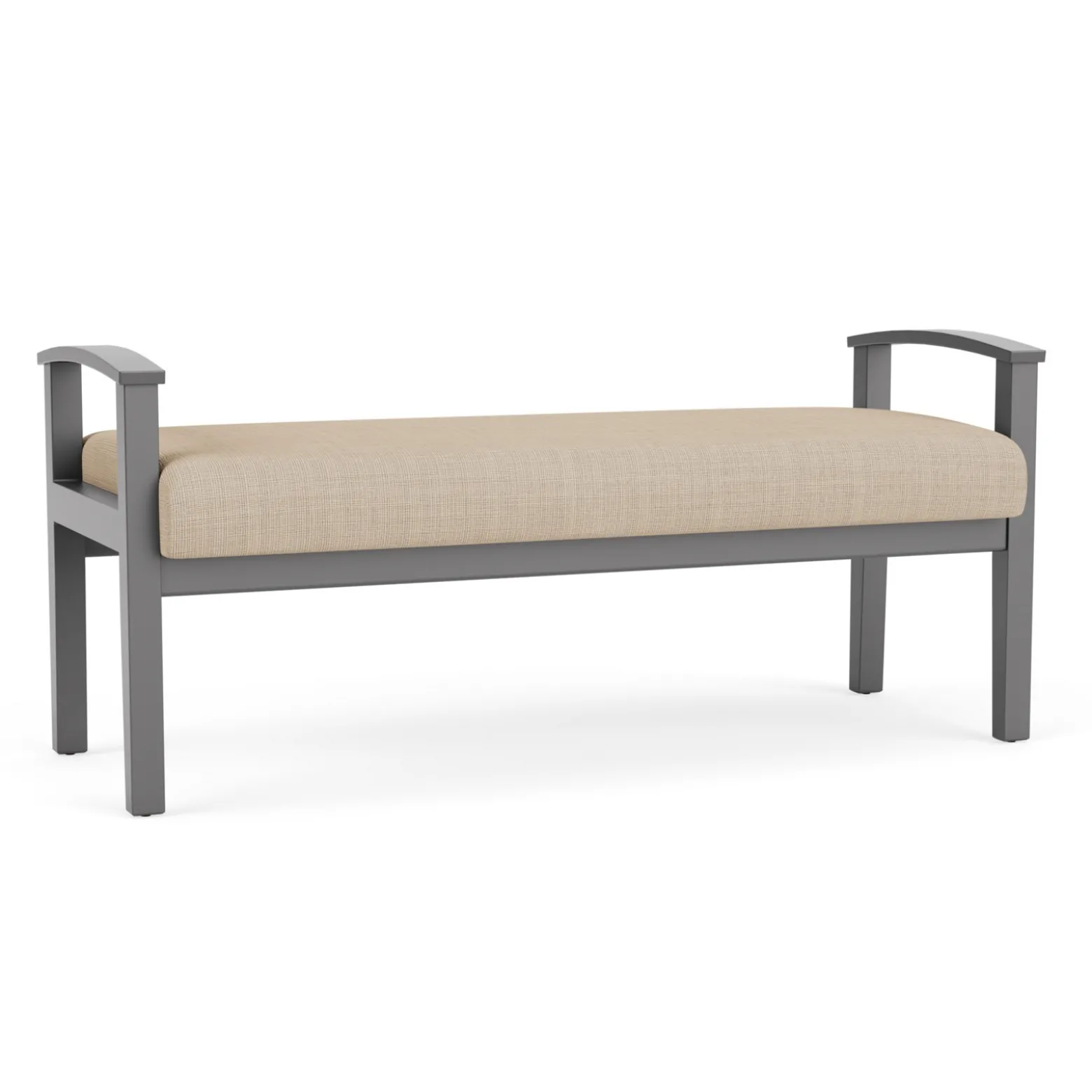 Mason Street Wood 2 Seat Bench in Premium Upholstery
