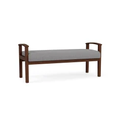 Mason Street Wood 2 Seat Bench in Premium Upholstery