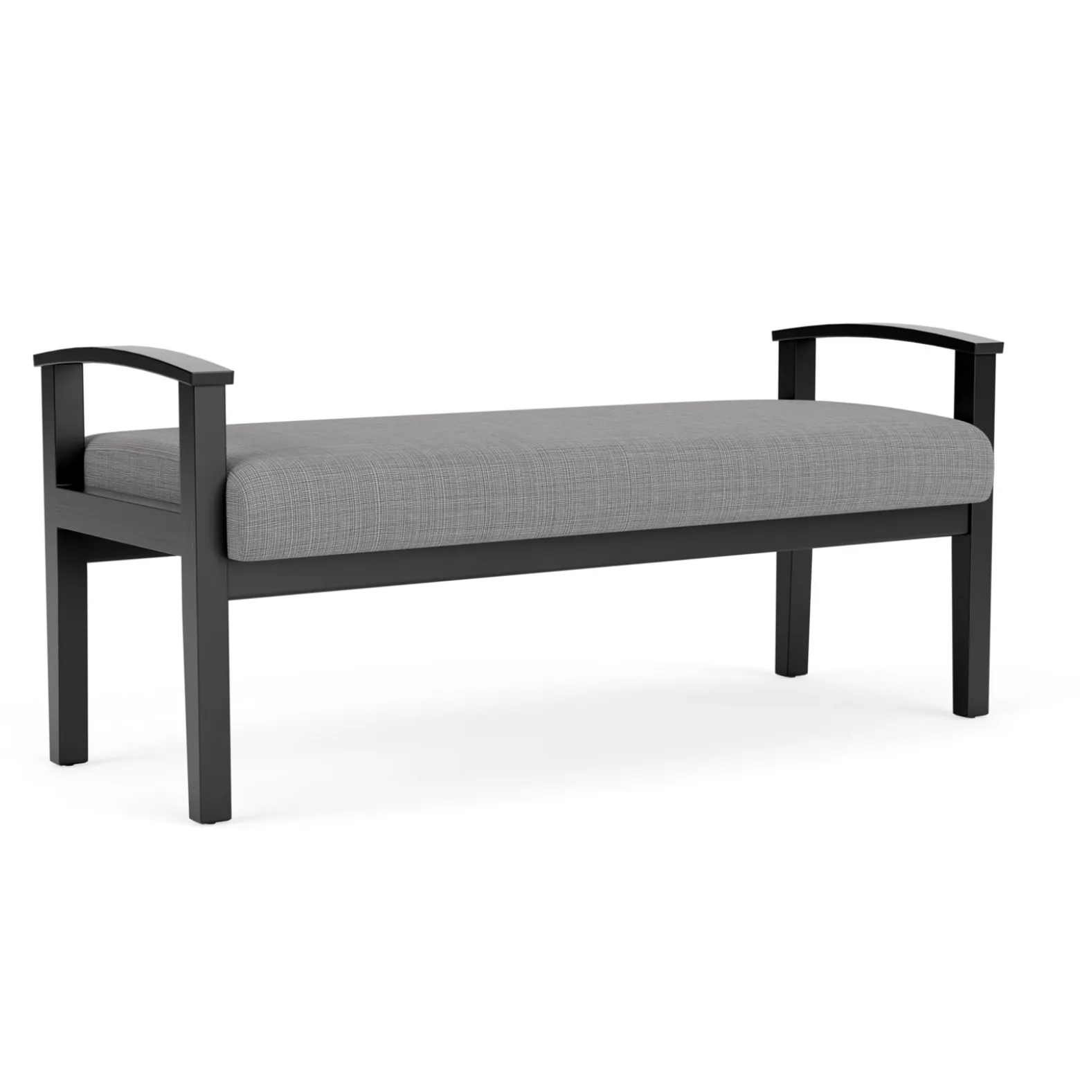 Mason Street Wood 2 Seat Bench in Premium Upholstery