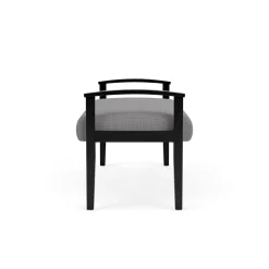 Mason Street Wood 2 Seat Bench in Premium Upholstery