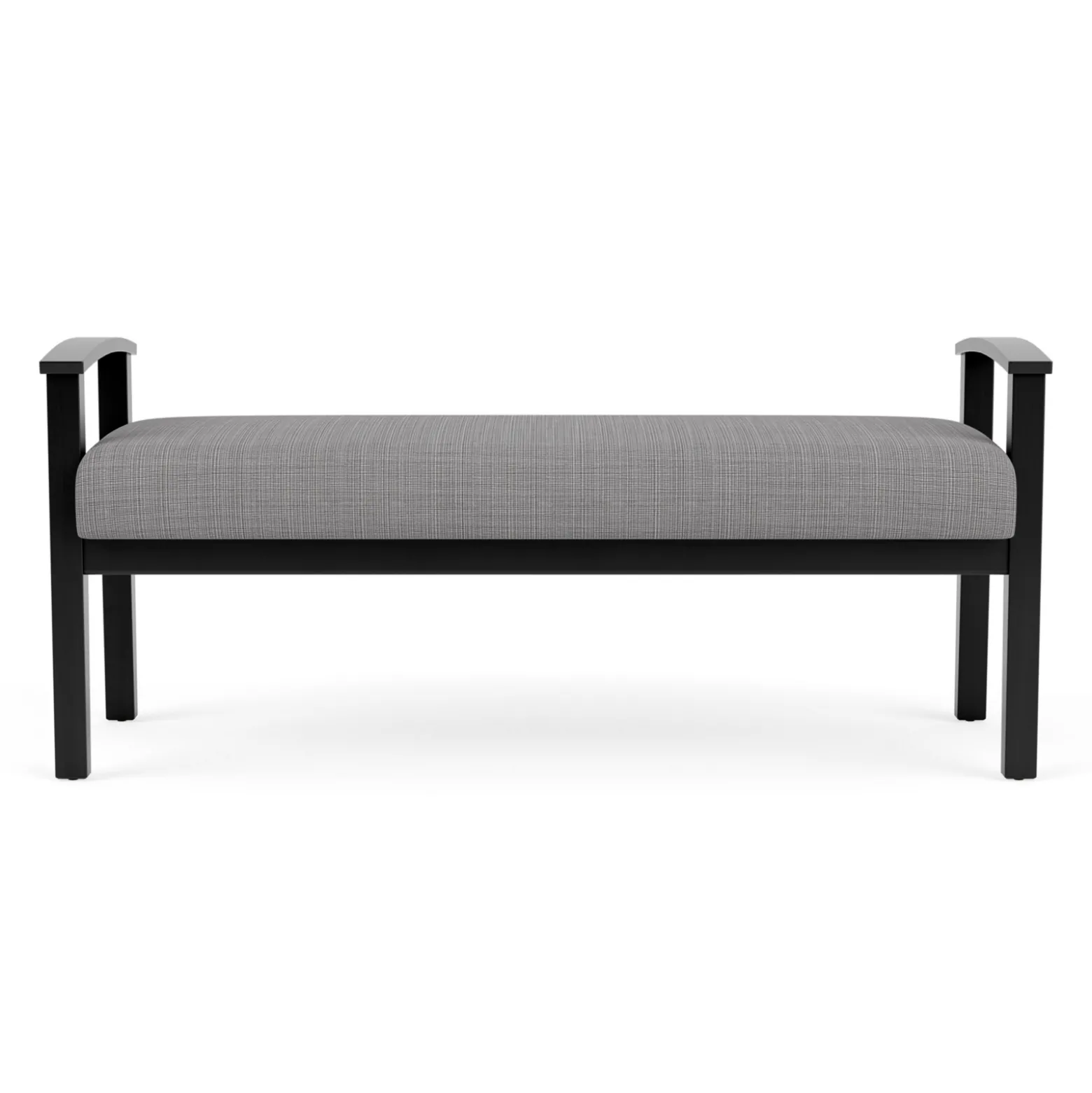 Mason Street Wood 2 Seat Bench in Premium Upholstery