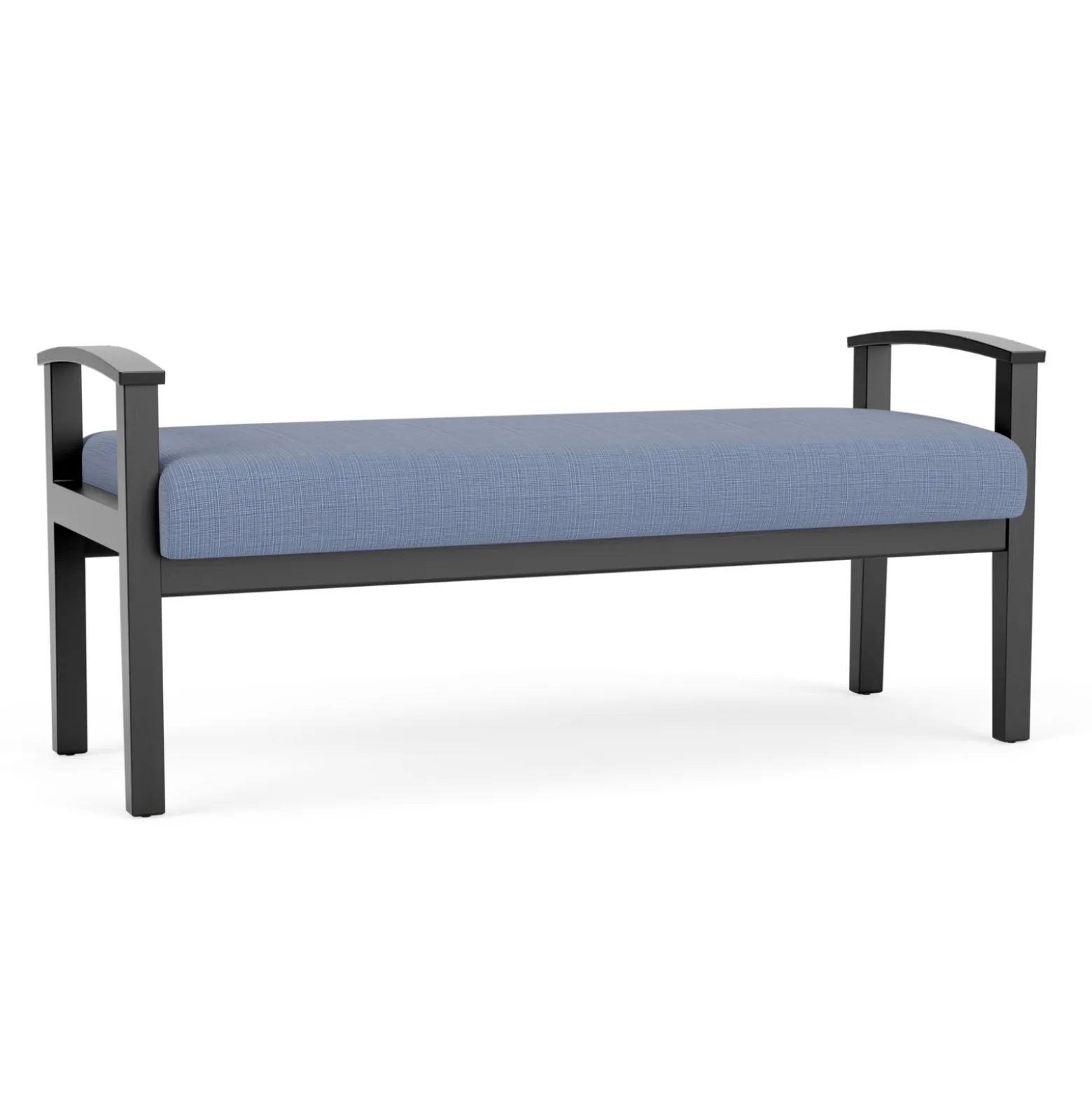 Mason Street Wood 2 Seat Bench in Premium Upholstery