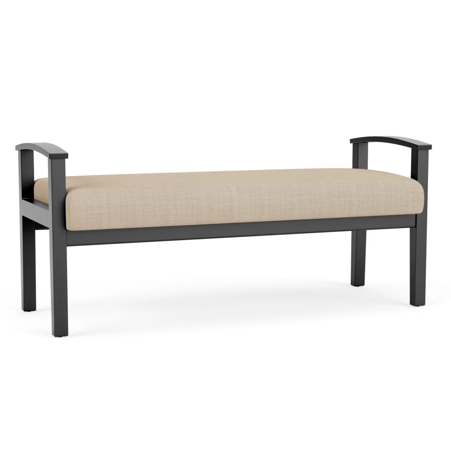 Mason Street Wood 2 Seat Bench in Premium Upholstery