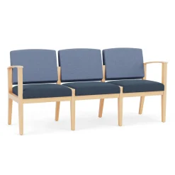 Mason Street Wood 3 Seat Sofa in Premium Upholstery