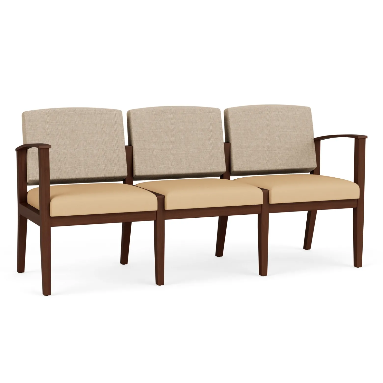 Mason Street Wood 3 Seat Sofa in Premium Upholstery