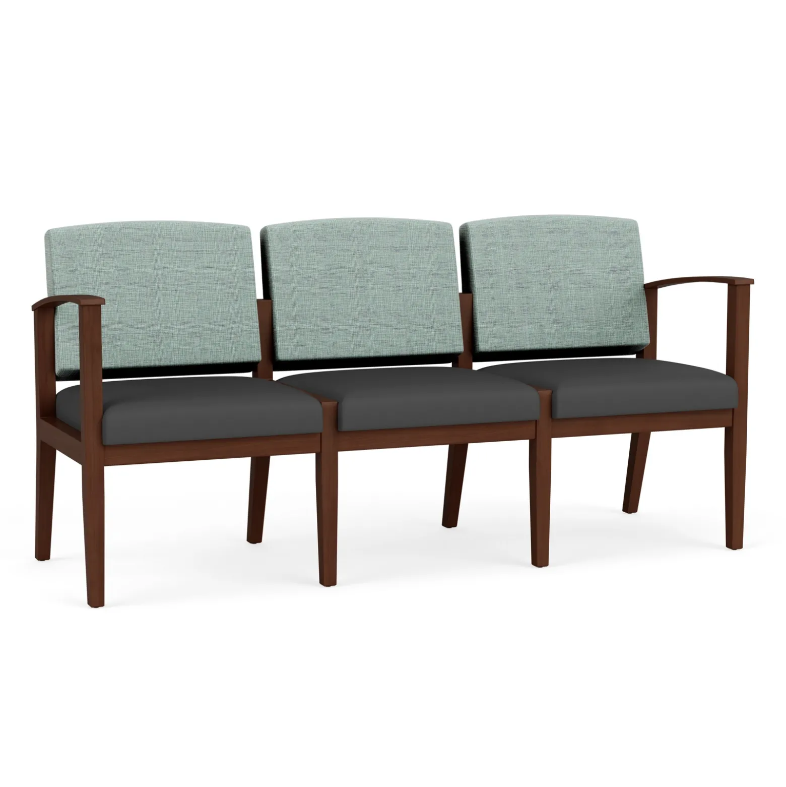 Mason Street Wood 3 Seat Sofa in Premium Upholstery