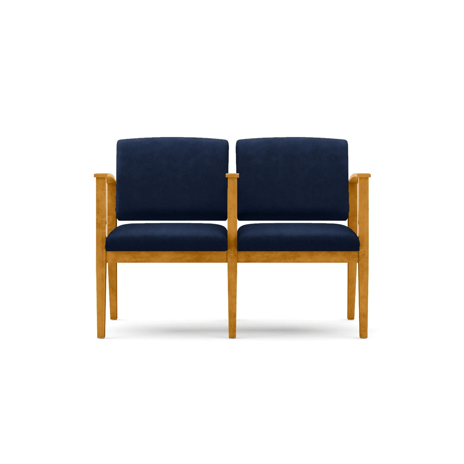 Mason Street Wood 2 Seat Sofa with Center Arm in Standard Upholstery